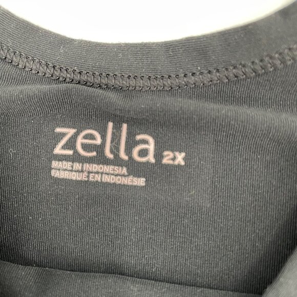 Zella Black Workout Tank Womens Plus Size 2X Athletic Gym Stretch Athleisure - Picture 3 of 7